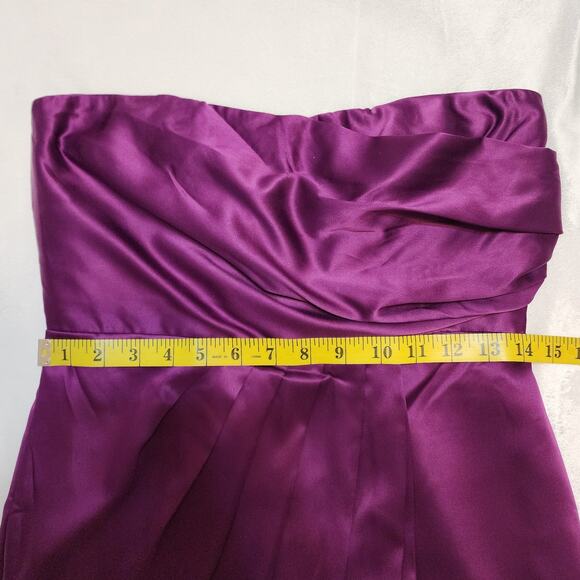 The Limited Strapless Formal Pleated Cocktail Prom Evening Dress, Purple, 6 - Picture 6 of 8